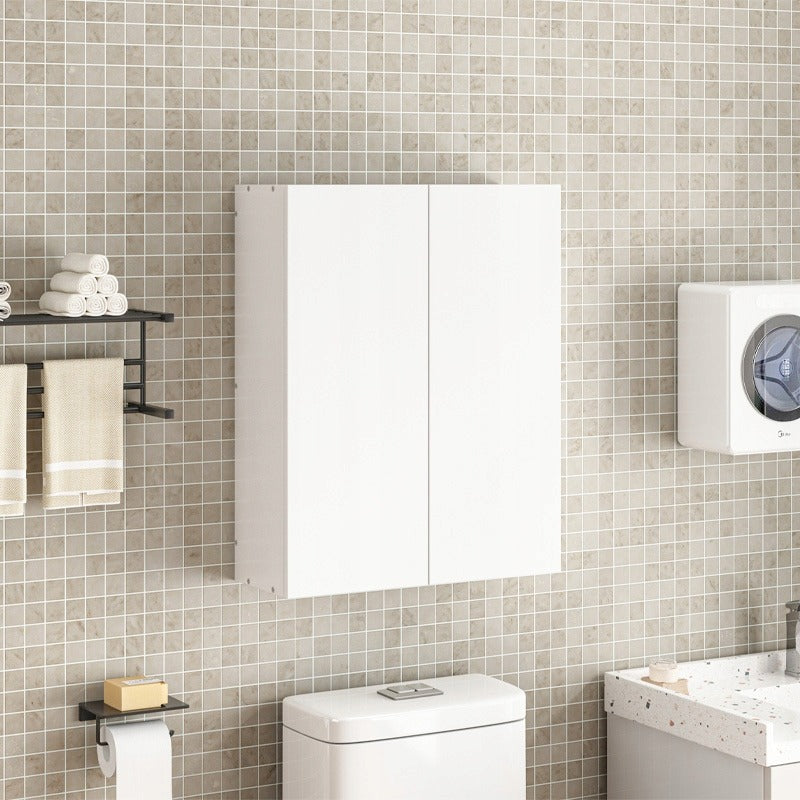 Szafka wisząca do łazienki, biała, z 2 drzwiami, nowoczesna, do montażu na ścianie, z 3 półkami, 60 cm