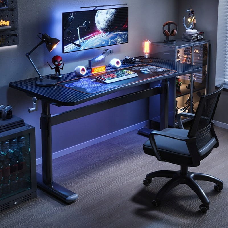 Biurko dla graczy, 120x60 cm, czarne, maksymalny komfort dla graczy