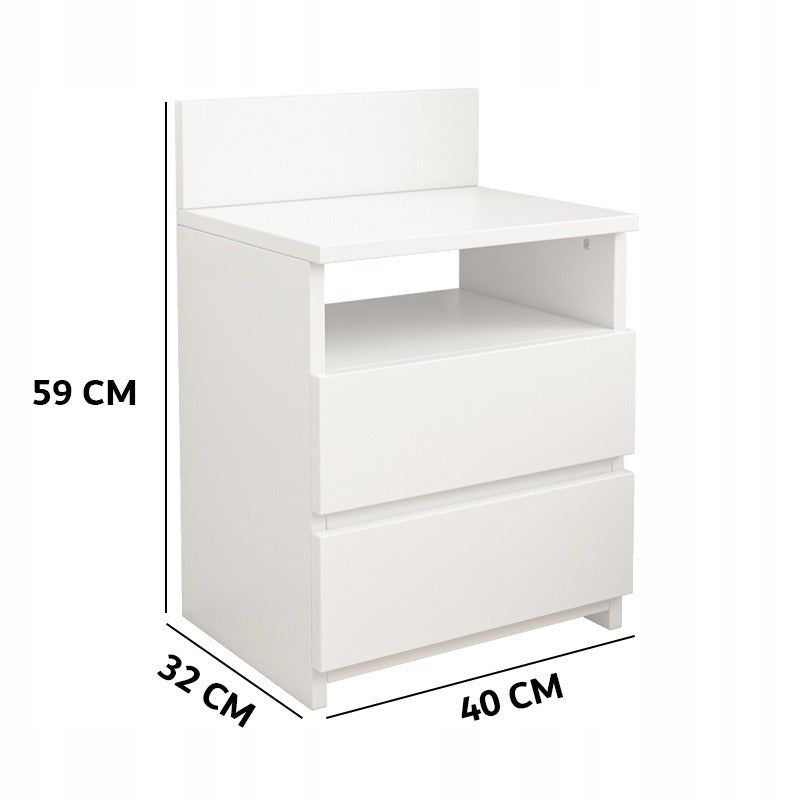 Szafka nocna z 2 szufladami 40 cm – nowoczesny styl loftowy, MDF
