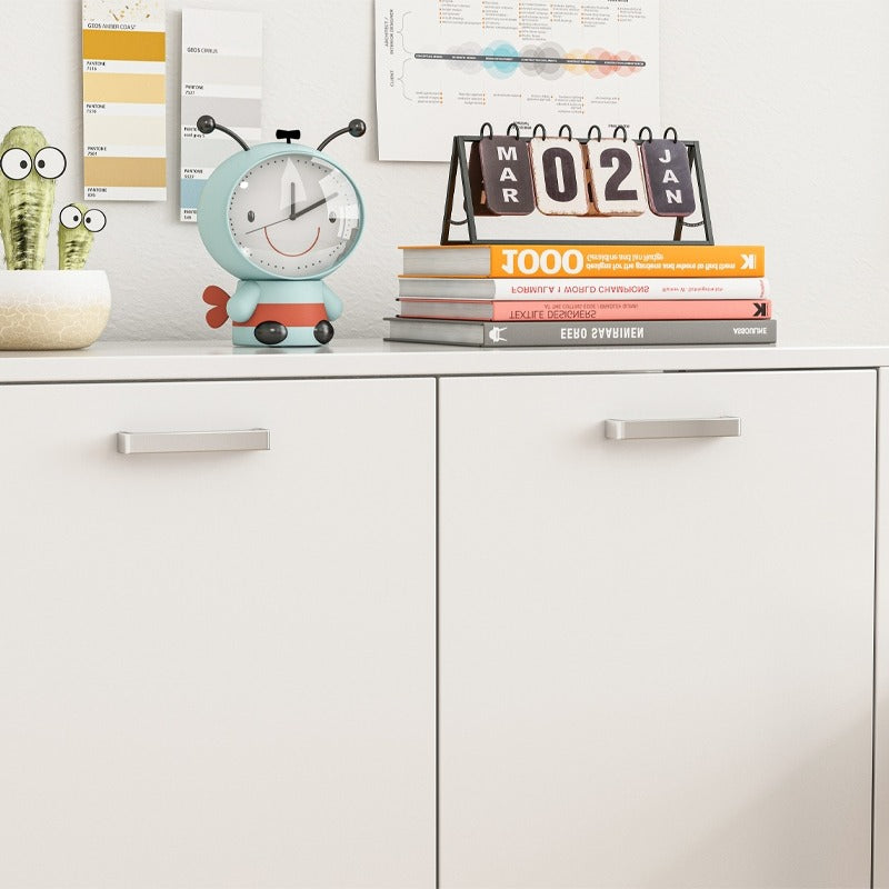 Szafka biurowa typu loft z 2 drzwiami i przestronnymi półkami, niezależna, biała, 108 cm