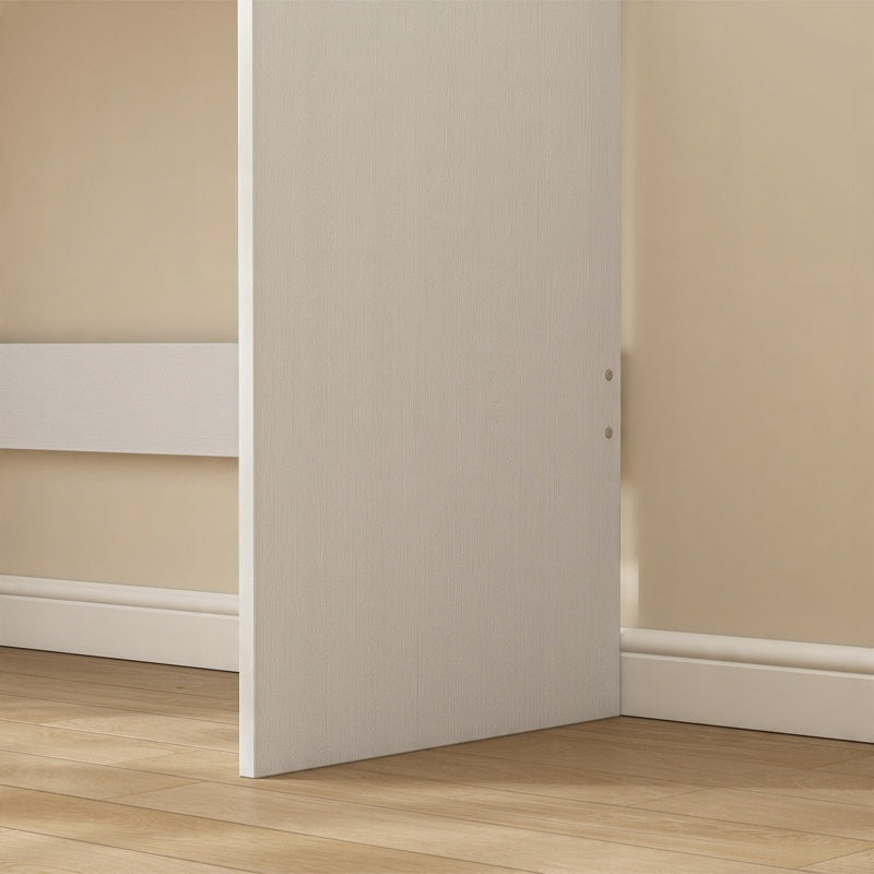 Nowoczesne białe biurko komputerowe z 2 szufladami w stylu loftowym, blat toaletowy 100 cm