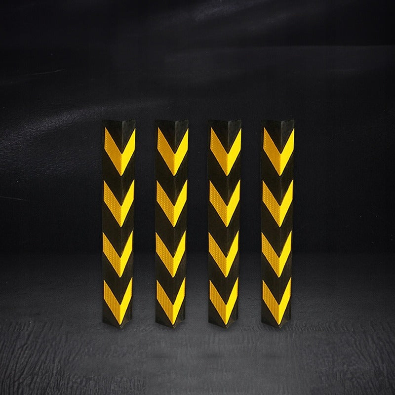 4 x Narożnik ochronny parkingowy krawędź odbojnik odblask gumowy żółty 80cm