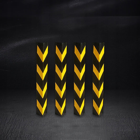 4 x Narożnik ochronny parkingowy krawędź odbojnik odblask gumowy żółty 80cm