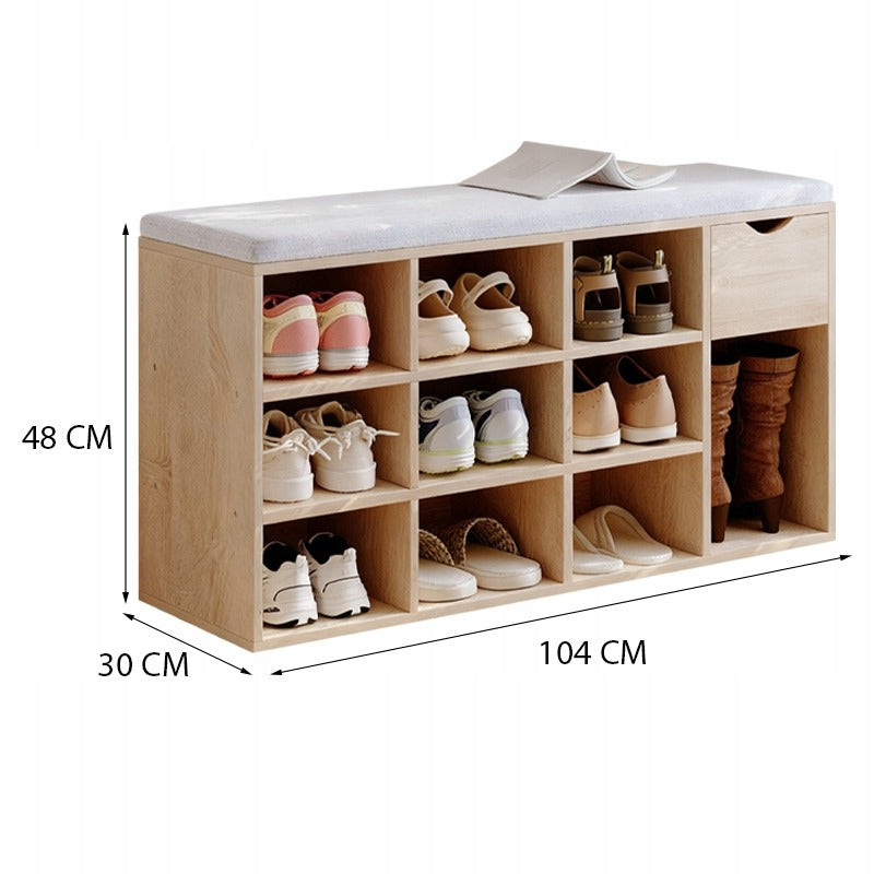 Szafka na buty z siedziskiem loft sonoma ławka przedpokój z szufladą 100cm