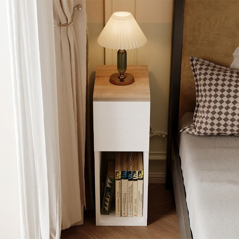 Szafka nocna wąska z szufladą stolik z półką nowoczesny loft sypialni 55 cm