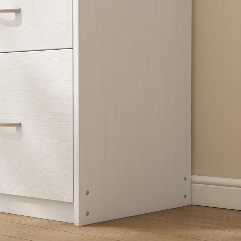 Nowoczesna półka z 4 szufladami w stylu loftowym, biała komoda, duża szafka biurowa 85 cm