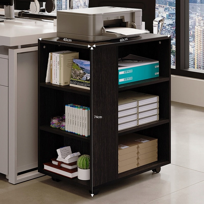 Wielofunkcyjny stolik pod drukarkę regał na kółkach półka szafka czarna