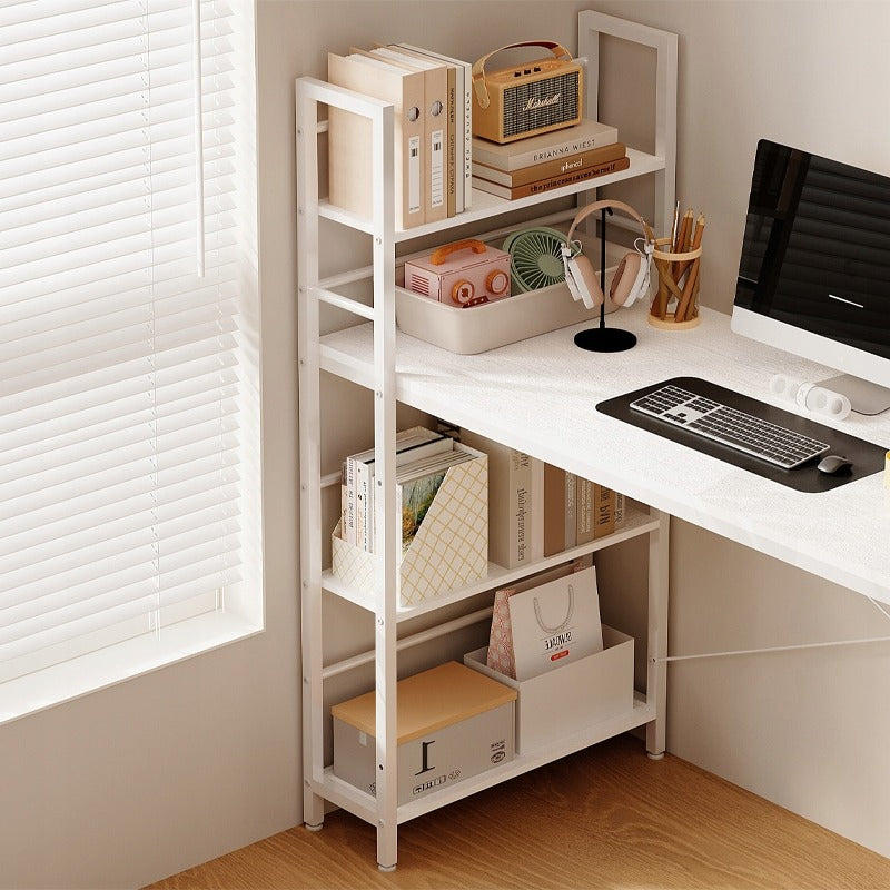 Biurko komputerowe stolik loft białe młodzieżowe z regałem półkami 120cm